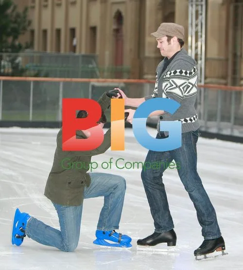 Alex Winters and Sam Attwater Ice Skating
