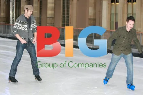 Alex Winters and Sam Attwater Ice Skating