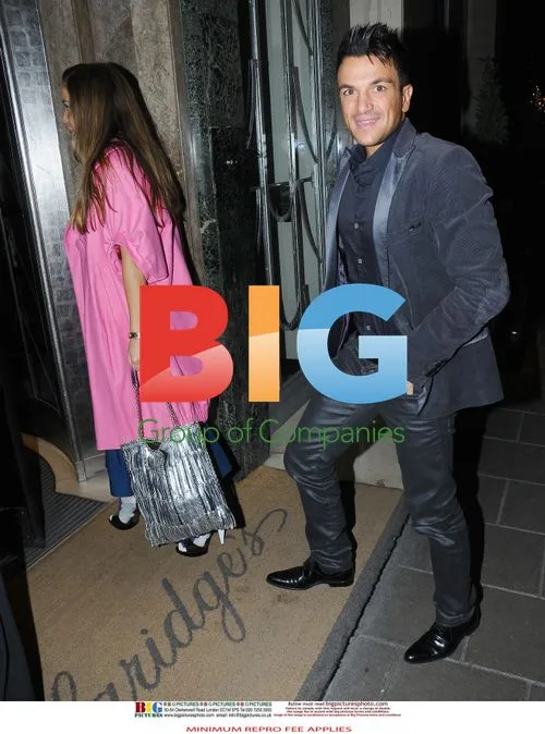 Peter Andre and Elen Rives Leaving Claridges