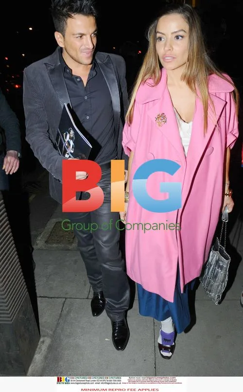 Peter Andre and Elen Rives leave Claridges after seeing 'Flashdance' musical