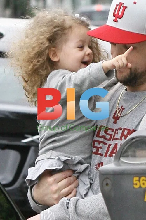 Joel Madden looks happy with daughter Harlow