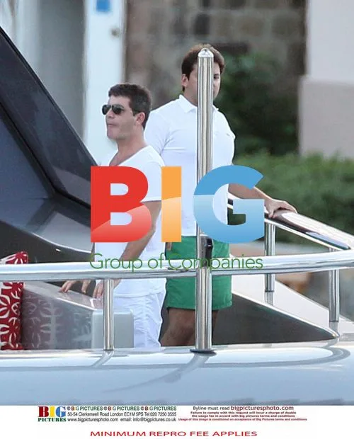 Simon Cowell and Mezhgan Hussainy on Caribbean Cruise