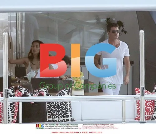 Simon Cowell and Mezhgan Hussainy on Caribbean Cruise
