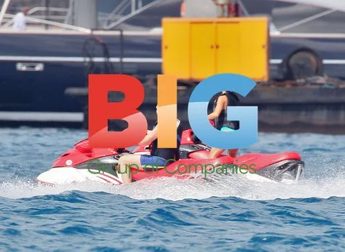 Salma Hayek and Franois Henry Pinault Jetskiing in St Barth