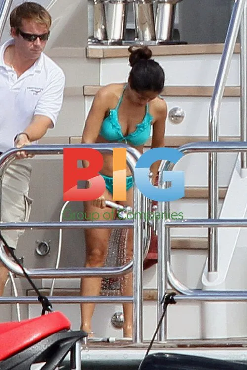 Salma Hayek and Franois Henry Pinault Jetski in St Barth