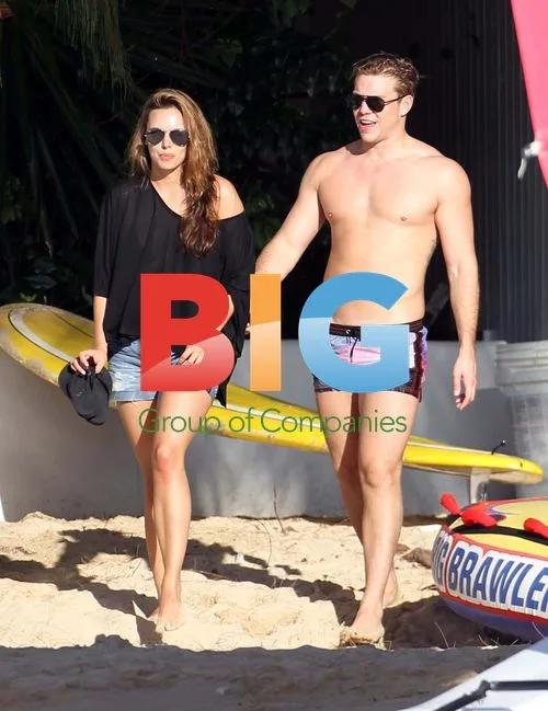 Westlife's Kian Egan and Jodi Albert in Barbados