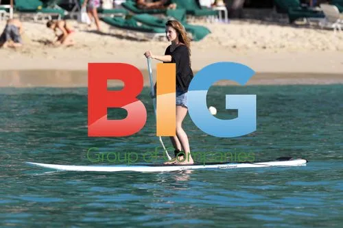 Westlife's Kian Egan and Jodi Albert Paddle Board with Bandmates