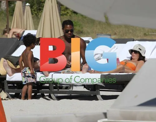 Patrick Kluivert and family on Miami Beach