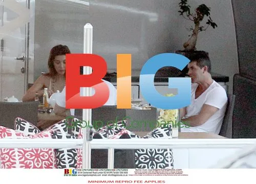 Simon Cowell and Mezhgan Hussainy on Caribbean Cruise