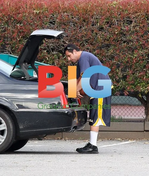 Adam Sandler Shoots Hoops in Santa Monica