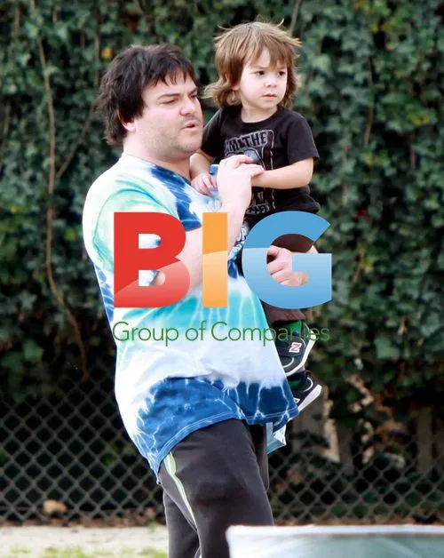 Jack Black with Family at Park