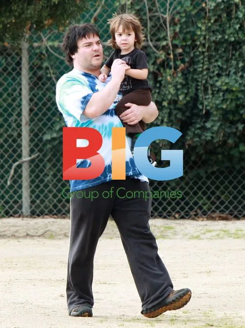 Jack Black with Family at Park