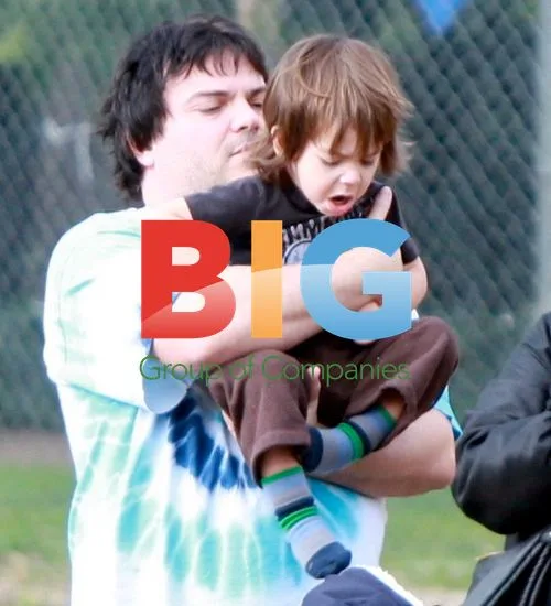 Jack Black and Family at the Park