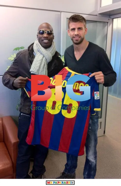 Football Player Chad Ochocinco and Gerard Pique