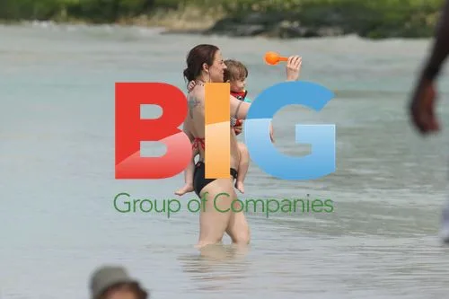 Mel C on Barbados Beach