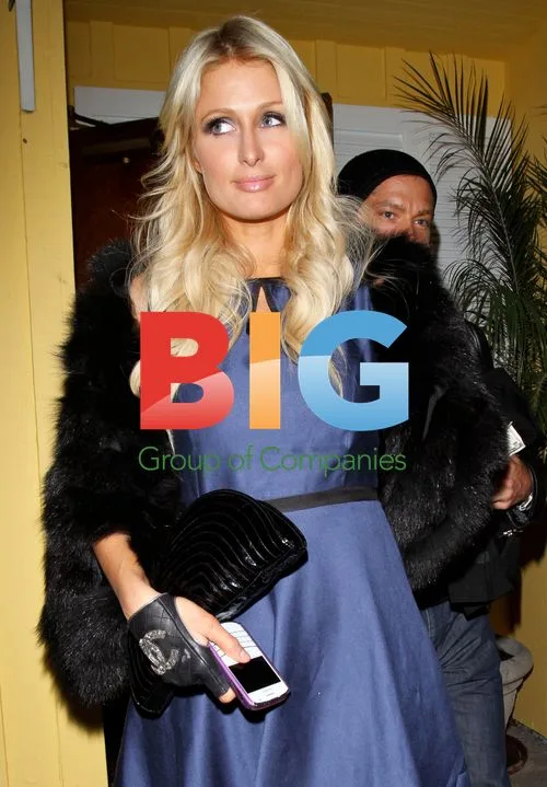 Paris Hilton and Cy Waits Leaving Dan Tana's