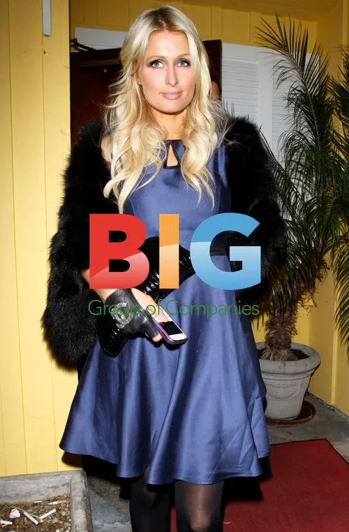 Paris Hilton and Cy Waits Leaving Restaurant