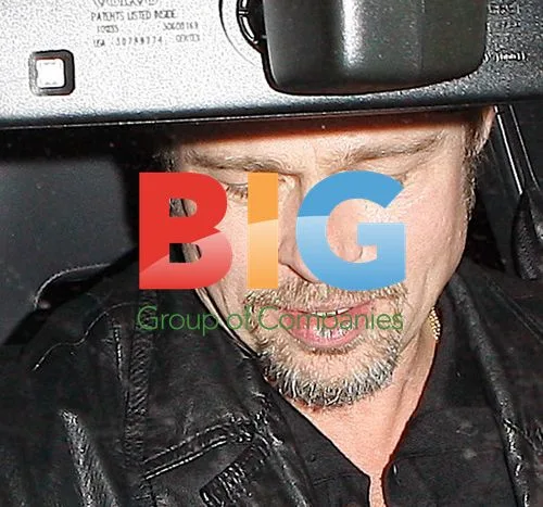 Brad Pitt Leaves Restaurant in Santa Monica