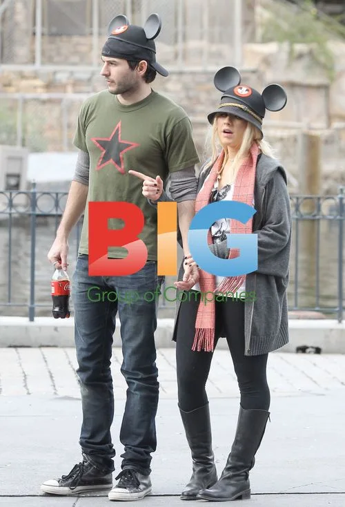 Christina Aguilera and boyfriend at Disneyland