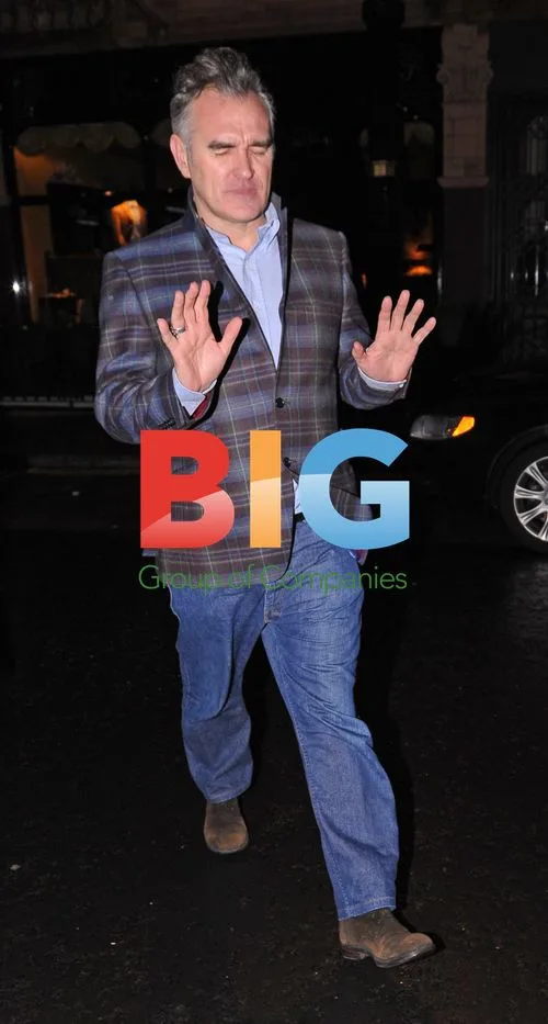Singer Morrissey out in Mayfair