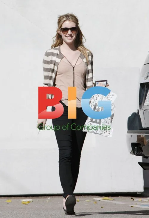 Emma Roberts shops and gets hair done in Beverly Hills