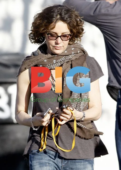 Jennifer Grey walks dogs in Brentwood