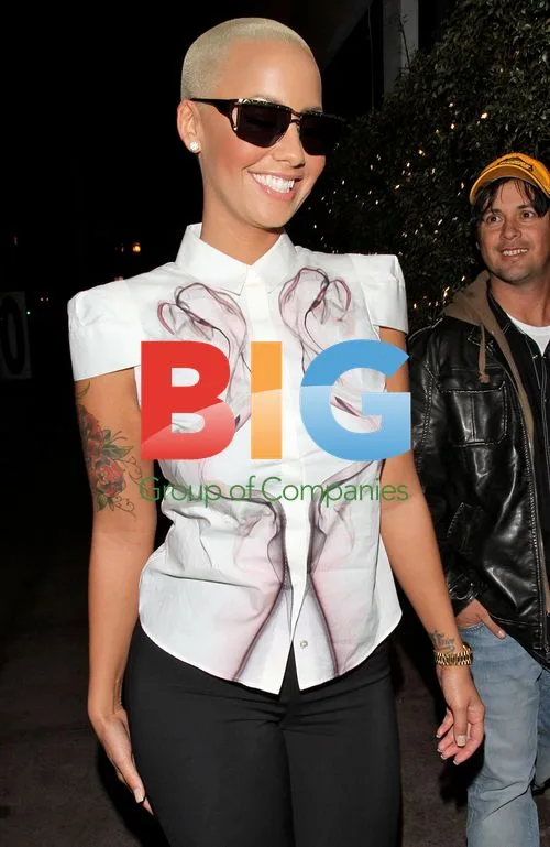 Amber Rose Arriving at Beso in LA