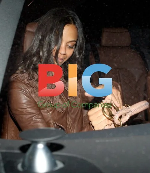 Zoe Saldana Leaving Red O Restaurant