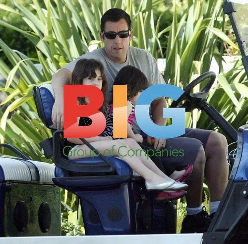 Adam Sandler Driving Daughters in LA