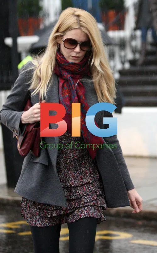Claudia Schiffer on School Run in London