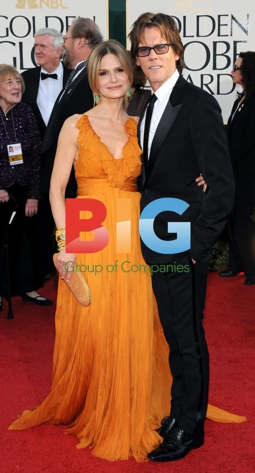 Kyra Sedgwick and Kevin Bacon at Golden Globes
