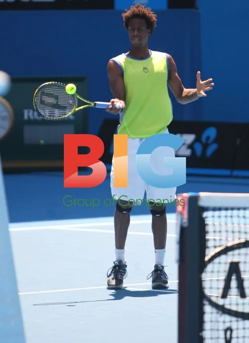 Gael Monfils at Australian Open Training