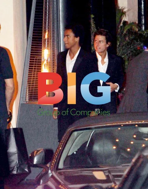 Tom Cruise and Son Connor Leaving The Cut in LA