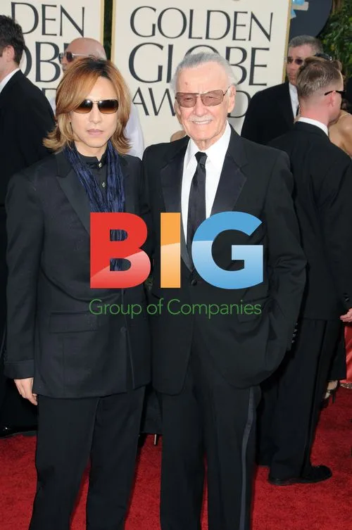 Yoshiki and Stan Lee at 68th Golden Globes