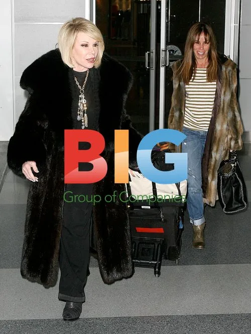Joan Rivers and Melissa at JFK Airport