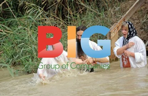 Orthodox Christian baptism at Jordan River