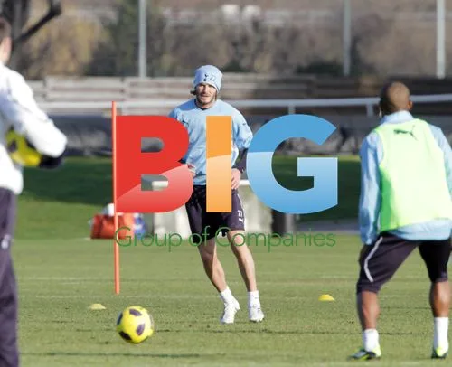 Footballers at Tottenham Training Ground