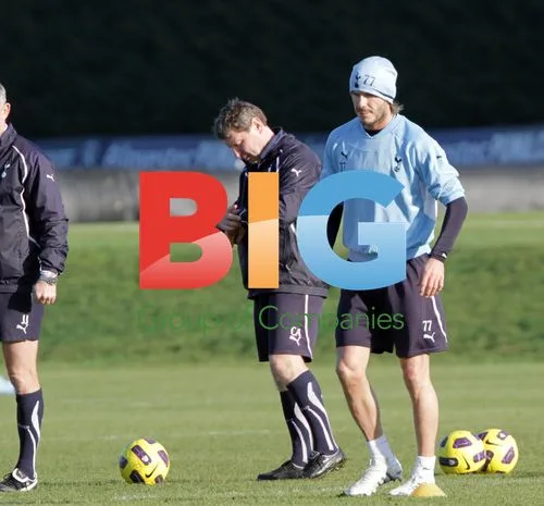Footballers at Tottenham Training Ground