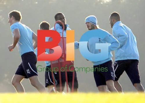 Footballers train at Tottenham facility