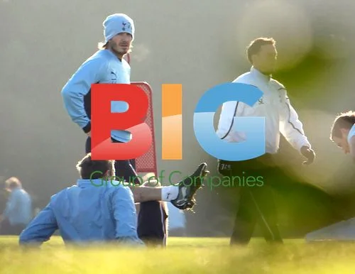Footballers at Tottenham Training Ground