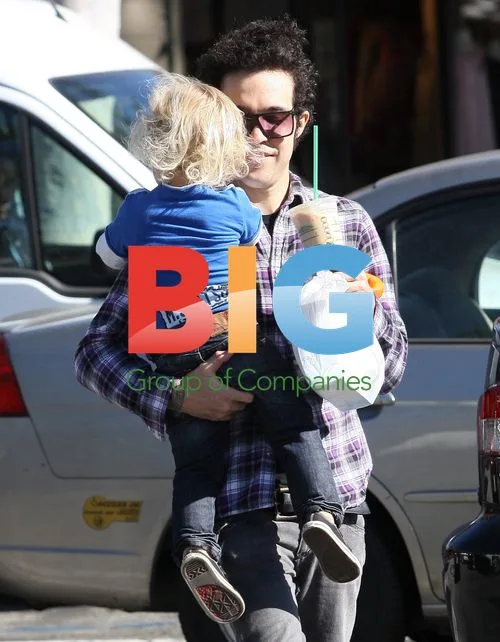 Pete Wentz and Son Bronx Out for Coffee