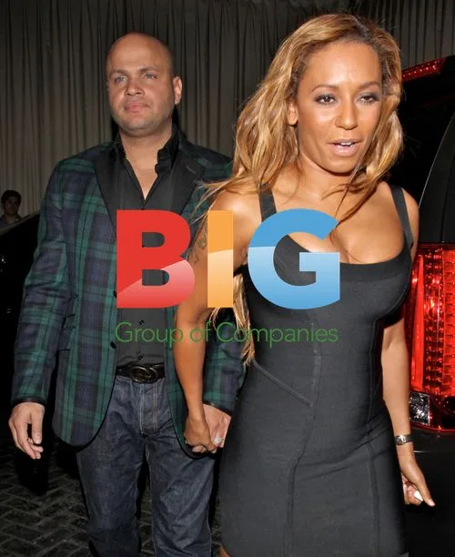 Mel B and Stephen Belafonte leaving Cleo restaurant