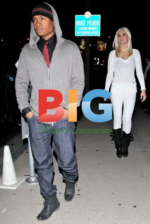 Karissa Shannon and Sam Jones Leaving Restaurant