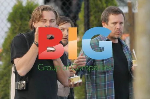 Leo DiCaprio visits Lukas Haas on Red Riding Hood set
