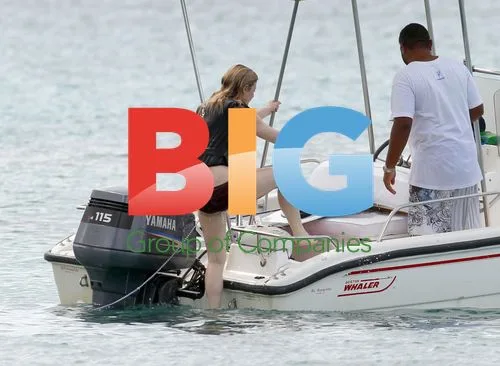 Emilia Fox Wakeboarding in Caribbean