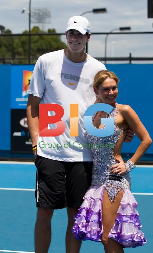 Kym Johnson and John Isner at Australian Open