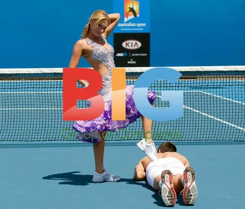 Kym Johnson and Novak Djokovic at 2011 Australian Open