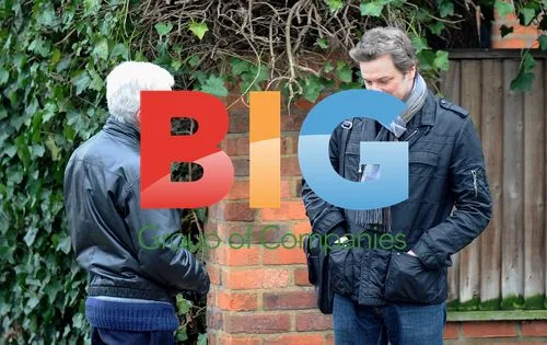 Colin Firth talks to friend in London