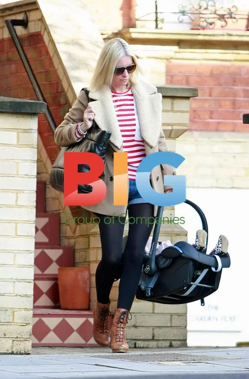 Denise Van Outen with Baby in London