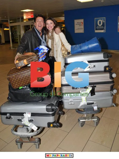 Ross King and Brianna Deutsch at Glasgow Airport